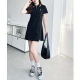 U.S.POLO ASSN.ワンポイント刺繍配色ライン半袖リブポロシャツワンピ | moment+ | 詳細画像10 