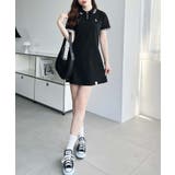 U.S.POLO ASSN.ワンポイント刺繍配色ライン半袖リブポロシャツワンピ | moment+ | 詳細画像11 