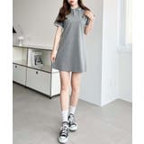 U.S.POLO ASSN.ワンポイント刺繍配色ライン半袖リブポロシャツワンピ | moment+ | 詳細画像16 