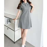 U.S.POLO ASSN.ワンポイント刺繍配色ライン半袖リブポロシャツワンピ | moment+ | 詳細画像17 