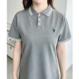U.S.POLO ASSN.ワンポイント刺繍配色ライン半袖リブポロシャツワンピ | moment+ | 詳細画像19 