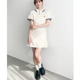 U.S.POLO ASSN.ワンポイント刺繍配色ライン半袖リブポロシャツワンピ | moment+ | 詳細画像4 