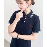 U.S.POLO ASSN.ワンポイント刺繍配色ライン半袖リブポロシャツワンピ | moment+ | 詳細画像33 