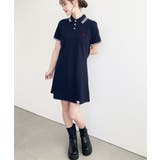U.S.POLO ASSN.ワンポイント刺繍配色ライン半袖リブポロシャツワンピ | moment+ | 詳細画像34 