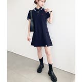 U.S.POLO ASSN.ワンポイント刺繍配色ライン半袖リブポロシャツワンピ | moment+ | 詳細画像35 