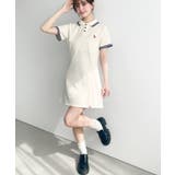 U.S.POLO ASSN.ワンポイント刺繍配色ライン半袖リブポロシャツワンピ | moment+ | 詳細画像5 