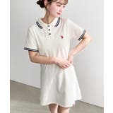 U.S.POLO ASSN.ワンポイント刺繍配色ライン半袖リブポロシャツワンピ | moment+ | 詳細画像8 