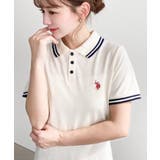 U.S.POLO ASSN.ワンポイント刺繍配色ライン半袖リブポロシャツワンピ | moment+ | 詳細画像9 