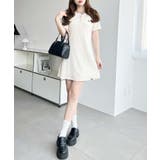 U.S.POLO ASSN.ワンポイント刺繍ギャザーヘンリーVネック半袖ワンピ | moment+ | 詳細画像6 