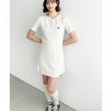 U.S.POLO ASSN.ワンポイント刺繍ギャザーヘンリーVネック半袖ワンピ | moment+ | 詳細画像11 