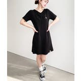 U.S.POLO ASSN.ワンポイント刺繍ギャザーヘンリーVネック半袖ワンピ | moment+ | 詳細画像16 