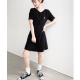 U.S.POLO ASSN.ワンポイント刺繍ギャザーヘンリーVネック半袖ワンピ | moment+ | 詳細画像17 