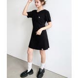 U.S.POLO ASSN.ワンポイント刺繍ギャザーヘンリーVネック半袖ワンピ | moment+ | 詳細画像22 