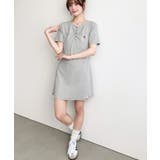 U.S.POLO ASSN.ワンポイント刺繍ギャザーヘンリーVネック半袖ワンピ | moment+ | 詳細画像21 