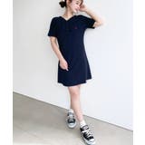 U.S.POLO ASSN.ワンポイント刺繍ギャザーヘンリーVネック半袖ワンピ | moment+ | 詳細画像48 