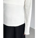 デコルテスクエアネック長袖リブトップス | moment+ | 詳細画像8 