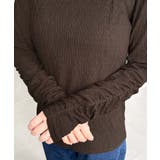 クルーネック袖ギャザー長袖シアークレープトップス | moment+ | 詳細画像25 