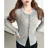 配色レイヤードライクシアークレープカーディガン | moment+ | 詳細画像9 