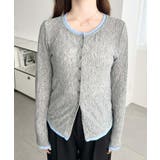 配色レイヤードライクシアークレープカーディガン | moment+ | 詳細画像12 