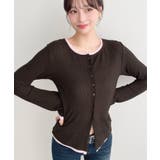 配色レイヤードライクシアークレープカーディガン | moment+ | 詳細画像19 