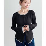 配色レイヤードライクシアークレープカーディガン | moment+ | 詳細画像5 