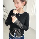 配色レイヤードライクセンタースリットシアープルオーバー | moment+ | 詳細画像10 