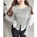 配色レイヤードライクセンタースリットシアープルオーバー | moment+ | 詳細画像11 