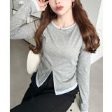 配色レイヤードライクセンタースリットシアープルオーバー | moment+ | 詳細画像13 