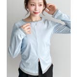 配色レイヤードライクセンタースリットシアープルオーバー | moment+ | 詳細画像22 