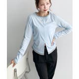 配色レイヤードライクセンタースリットシアープルオーバー | moment+ | 詳細画像25 