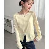 配色レイヤードライクセンタースリットシアープルオーバー | moment+ | 詳細画像30 