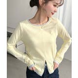 イエロー | 配色レイヤードライクセンタースリットシアープルオーバー | moment+