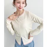 アイボリー | 配色レイヤードライクセンタースリットシアープルオーバー | moment+