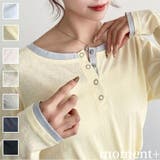 配色レイヤードライクヘンリーネックシアーロンT | moment+ | 詳細画像1 
