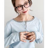 配色レイヤードライクヘンリーネックシアーロンT | moment+ | 詳細画像24 