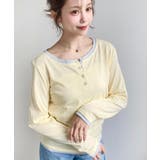 配色レイヤードライクヘンリーネックシアーロンT | moment+ | 詳細画像28 