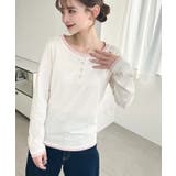 配色レイヤードライクヘンリーネックシアーロンT | moment+ | 詳細画像6 