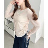 配色レイヤードカーデ風ドロストリボンシアープルオーバー | moment+ | 詳細画像15 