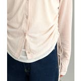 配色レイヤードカーデ風ドロストリボンシアープルオーバー | moment+ | 詳細画像21 