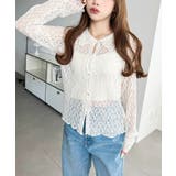 ストレッチレース長袖シャツカーディガン | moment+ | 詳細画像3 