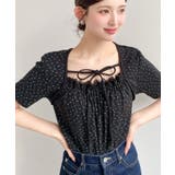 レイヤードデザインデコルテリボンリブカットソー半袖トップス | moment+ | 詳細画像23 