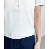 リブカットソーレイヤード風ヘンリー半袖Tシャツ | moment+ | 詳細画像11 