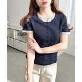 リブカットソーレイヤード風ヘンリー半袖Tシャツ | moment+ | 詳細画像27 