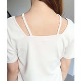 スクエアホルターネック半袖プルオーバー テレコリブ | moment+ | 詳細画像10 