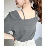 スクエアホルターネック半袖プルオーバー テレコリブ | moment+ | 詳細画像19 