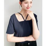 スクエアホルターネック半袖プルオーバー テレコリブ | moment+ | 詳細画像20 