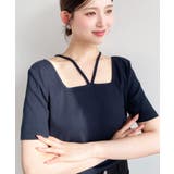 スクエアホルターネック半袖プルオーバー テレコリブ | moment+ | 詳細画像22 