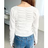 シャーリング長袖カーディガン | moment+ | 詳細画像11 