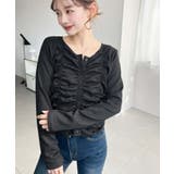 シャーリング長袖カーディガン | moment+ | 詳細画像15 