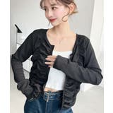 シャーリング長袖カーディガン | moment+ | 詳細画像16 